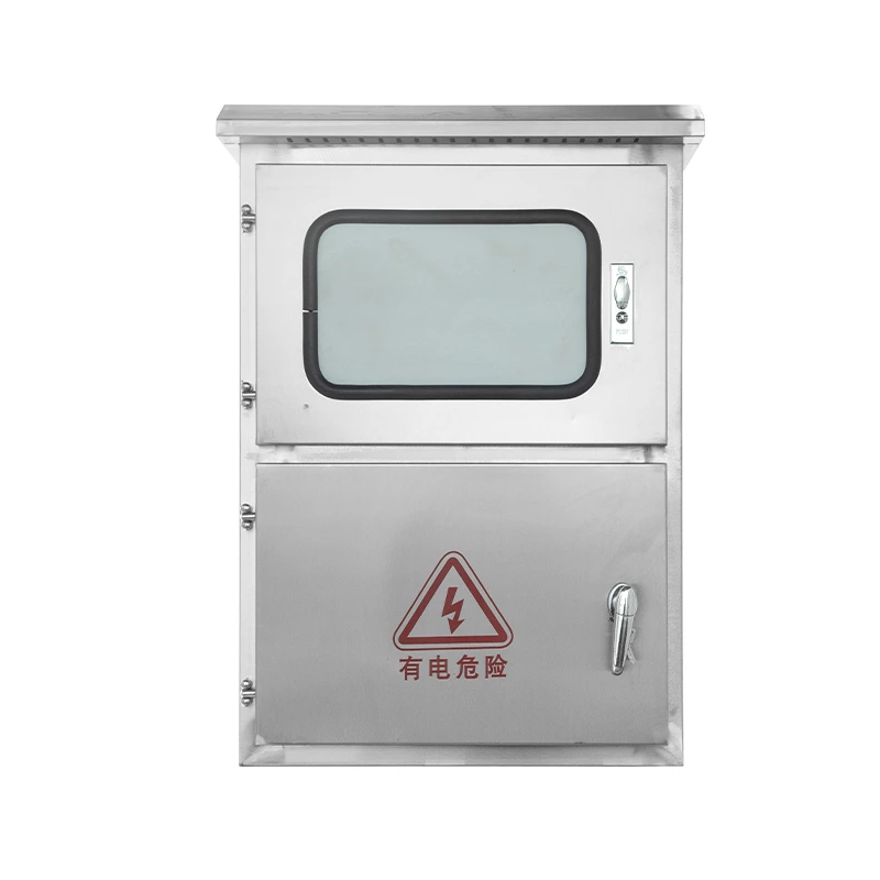 Caixa de distribuição CA/CC para painéis fotovoltaicos em aço inoxidável