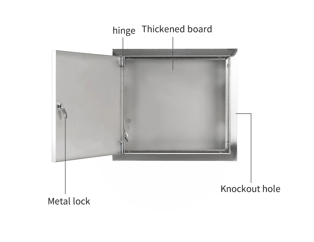 Caixa de medidor de água em aço inoxidável para montagem na parede