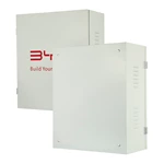 Caixa para carregador de veículos elétricos com entradas para cabos