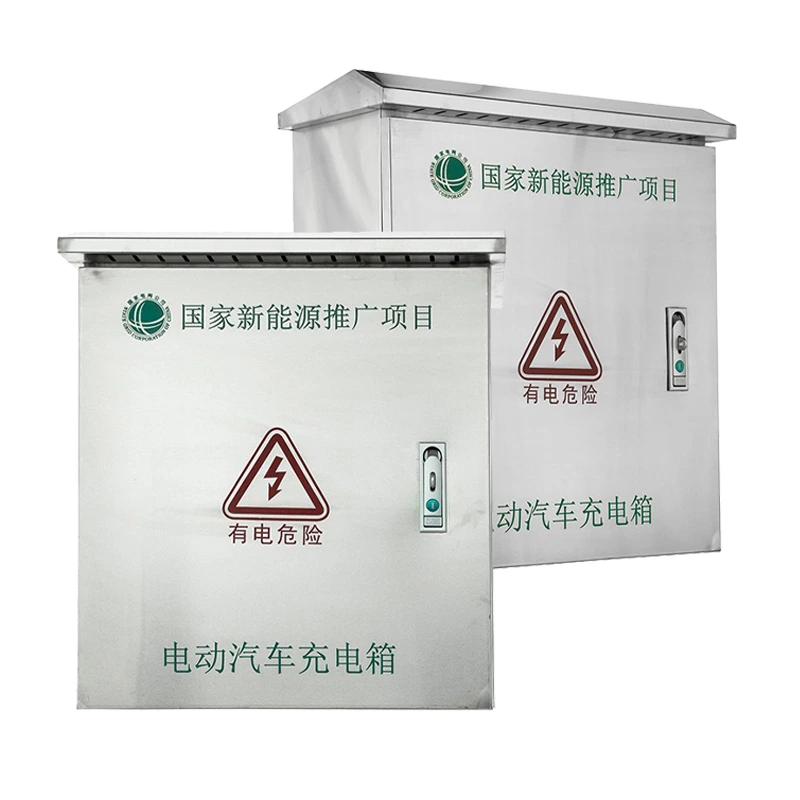 Gabinete de carregador de veículos elétricos em aço inoxidável para montagem na parede