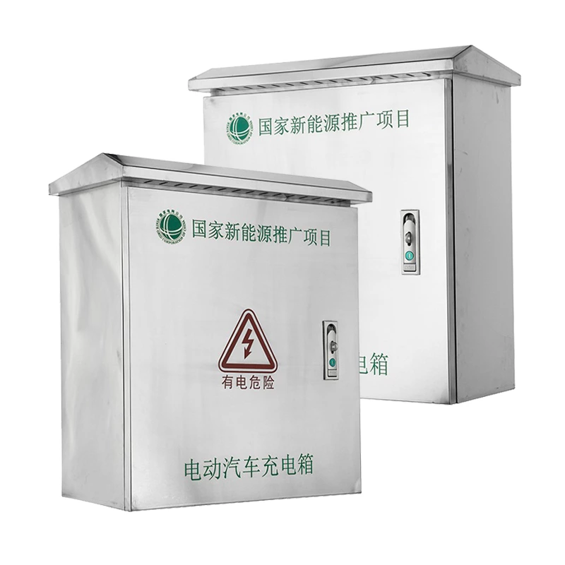 Gabinete de aço inoxidável para carregador de veículos elétricos montado na parede