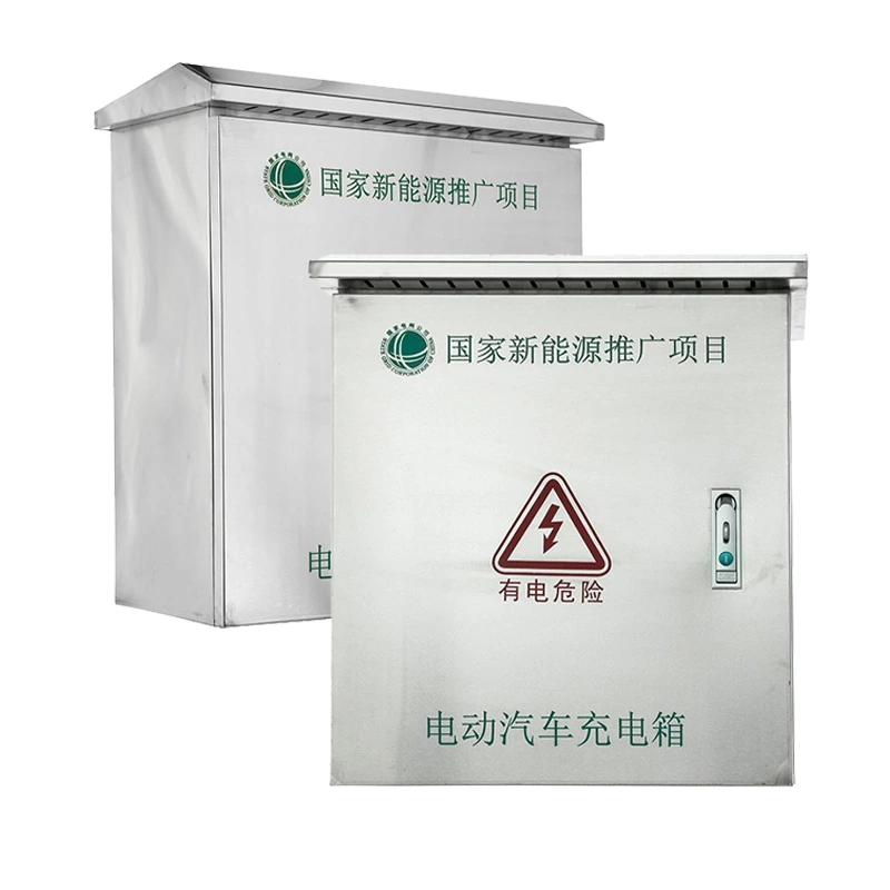 Gabinete de carregador de veículos elétricos independente em aço inoxidável