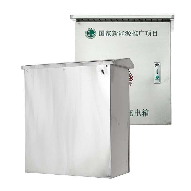 Caixa de proteção para carregador de veículos elétricos em aço inoxidável à prova de poeira