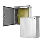 Caixa de carregamento para veículos elétricos em aço inoxidável para prédios residenciais.