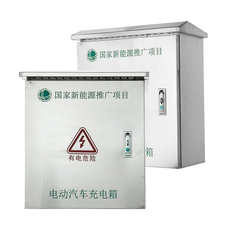 Armário de carregamento para veículos elétricos em aço inoxidável resistente às intempéries