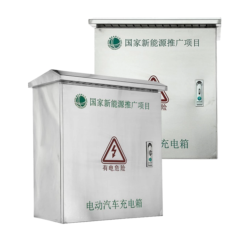 Gabinete residencial para carregador de veículos elétricos em aço inoxidável
