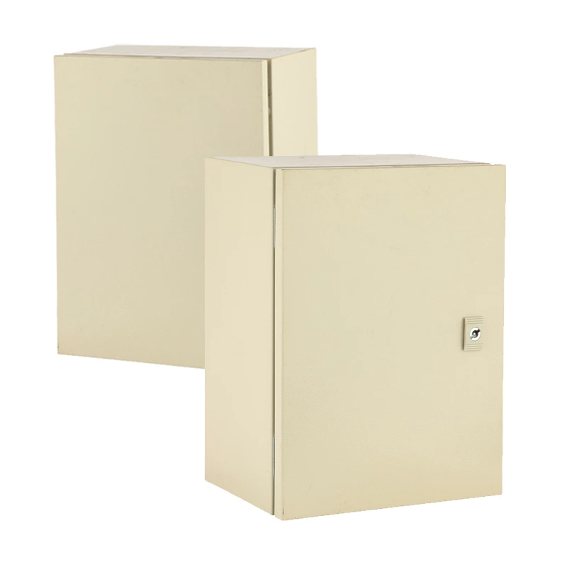 Armário elétrico externo com porta com fechadura