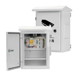 Caixa à prova de intempéries para monitoramento externo