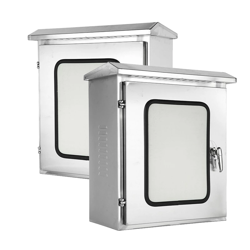 Armário elétrico de aço inoxidável com duas portas