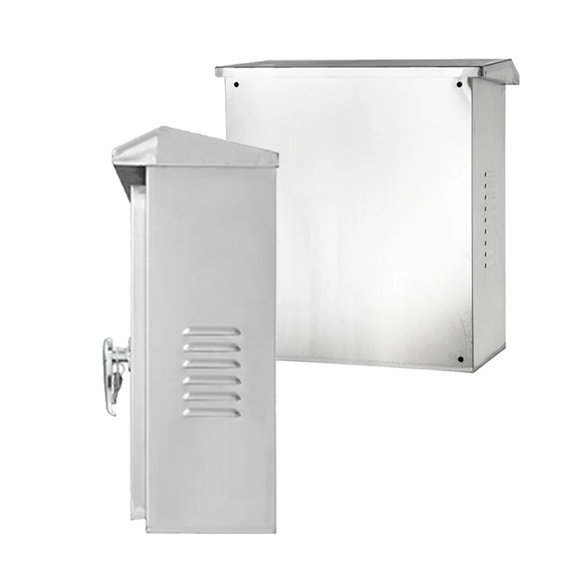 Caixa de distribuição em aço inoxidável com proteção contra surtos