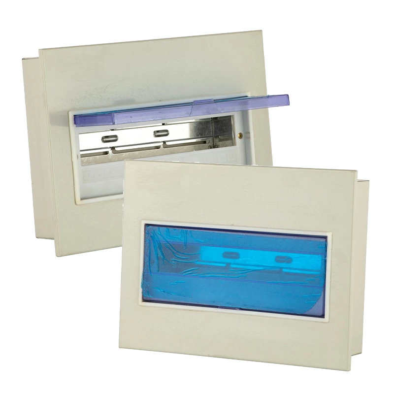 Caixa de disjuntores com múltiplos circuitos