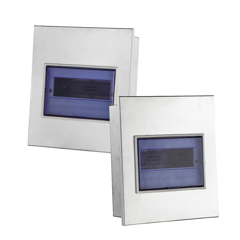 Caixa de interruptor de ar de embutir em aço inoxidável para uso industrial.