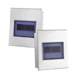 Caixa de interruptor de ar de embutir em aço inoxidável para uso industrial.