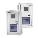 Caixa de medidor embutida na parede em aço inoxidável, personalizada.