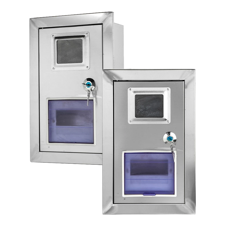 Caixa de medidor embutida na parede em aço inoxidável à prova de poeira