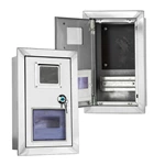 Caixa de aço inoxidável para instalação embutida na parede para multímetro