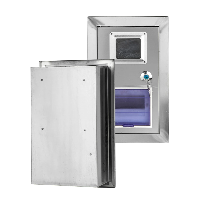 Caixa de distribuição de parede em aço inoxidável para medidor