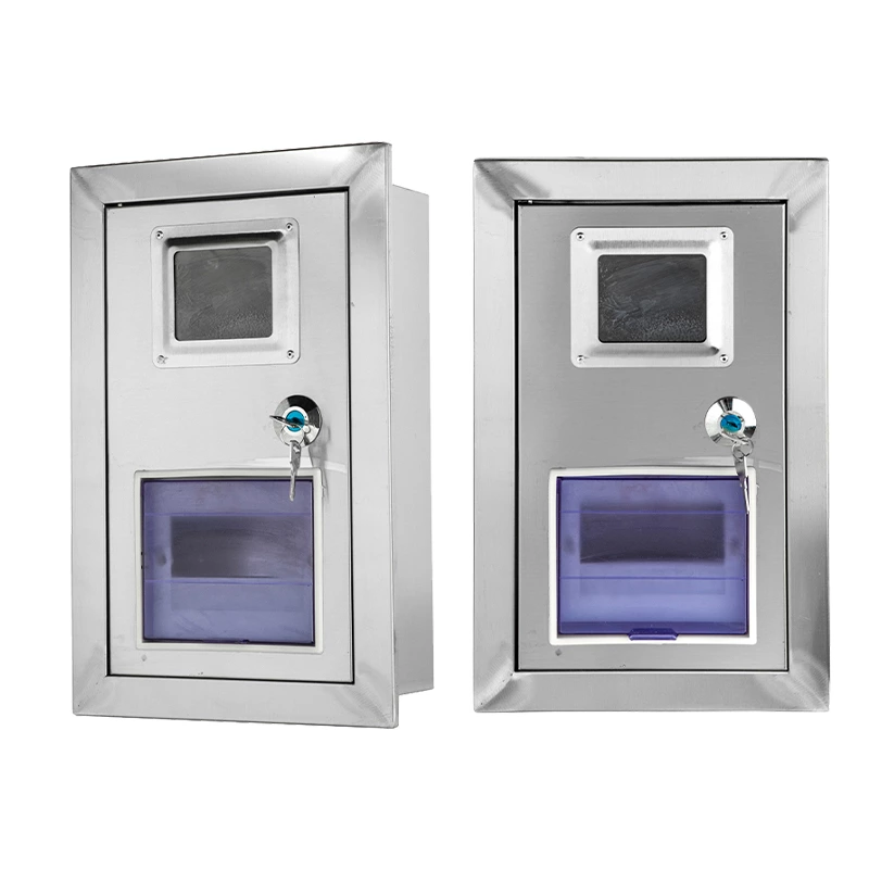 Caixa de parede para medidor de eletricidade em aço inoxidável