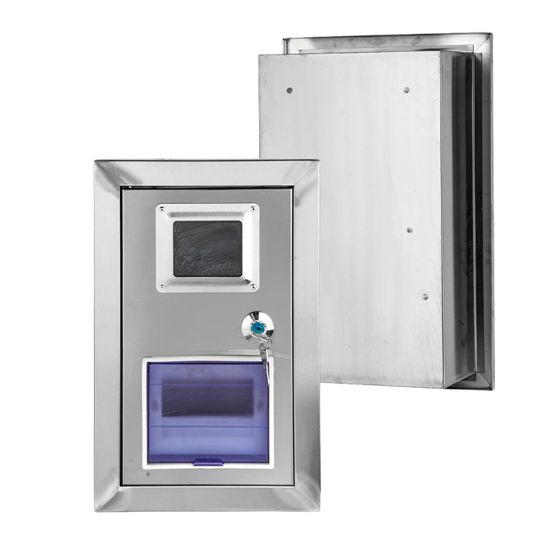 Caixa de junção embutida na parede em aço inoxidável para medidor