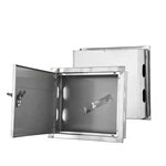 Caixa de medidor de água em aço inoxidável, tamanho padrão.